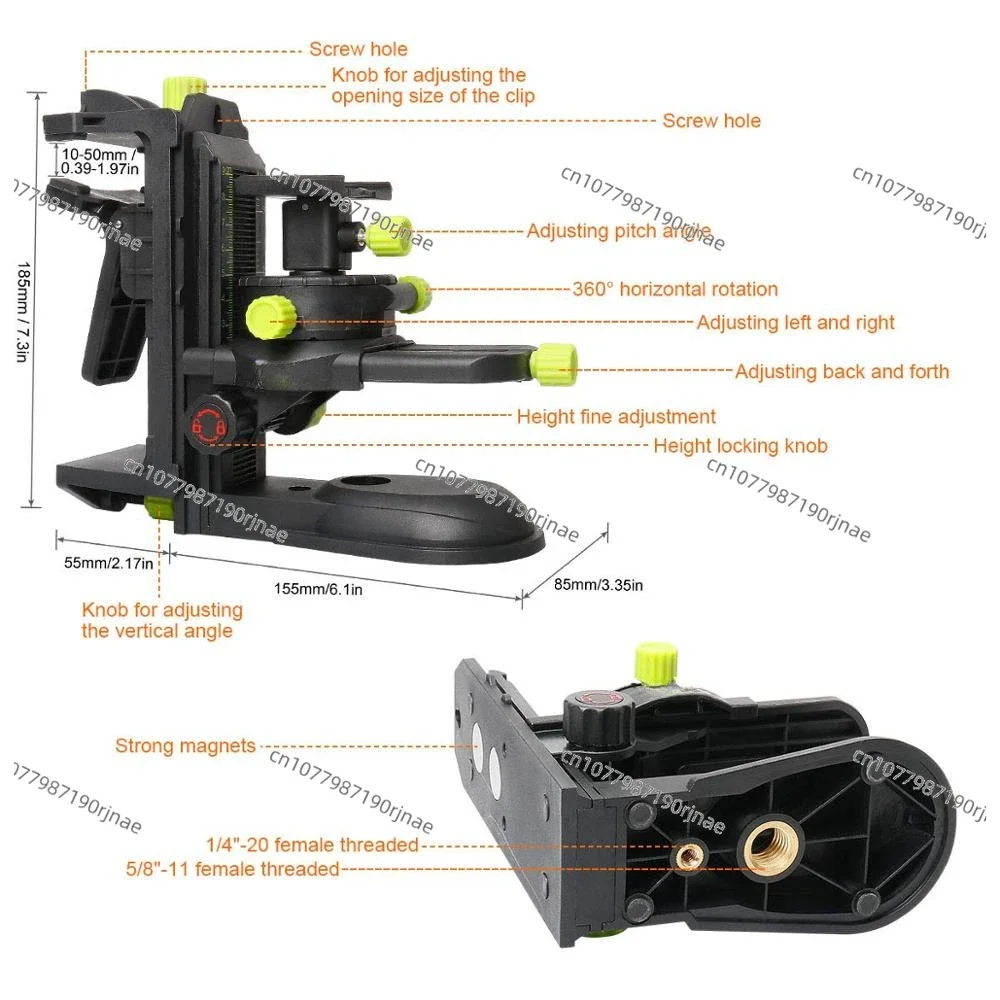 Magnetic Pivoting 360 degree Adjustable Base 1/4