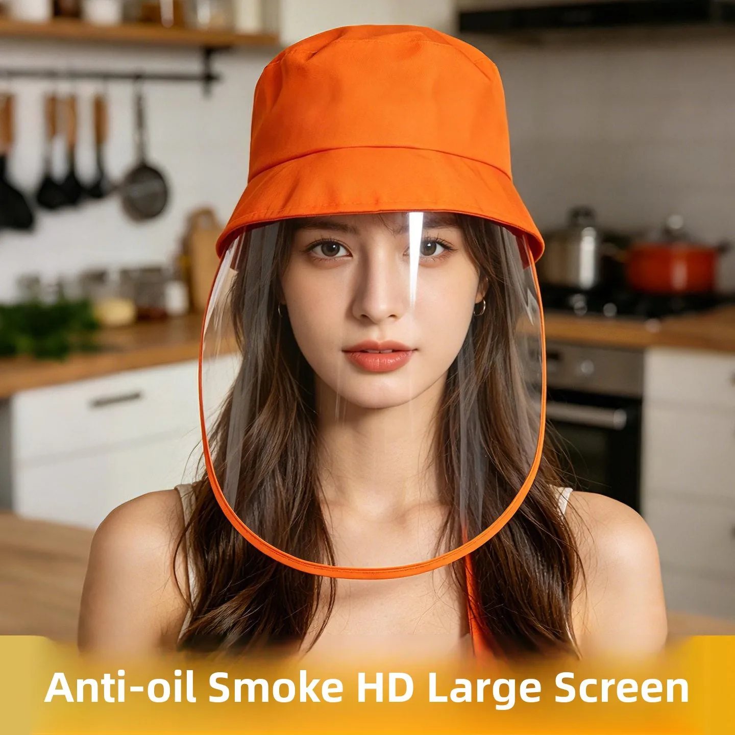 Kitchen Full Face Mask Ladies Cooking Oil Splatter Protection Transparent Home Use Fried Rice Noodle Protector Eye Protection
