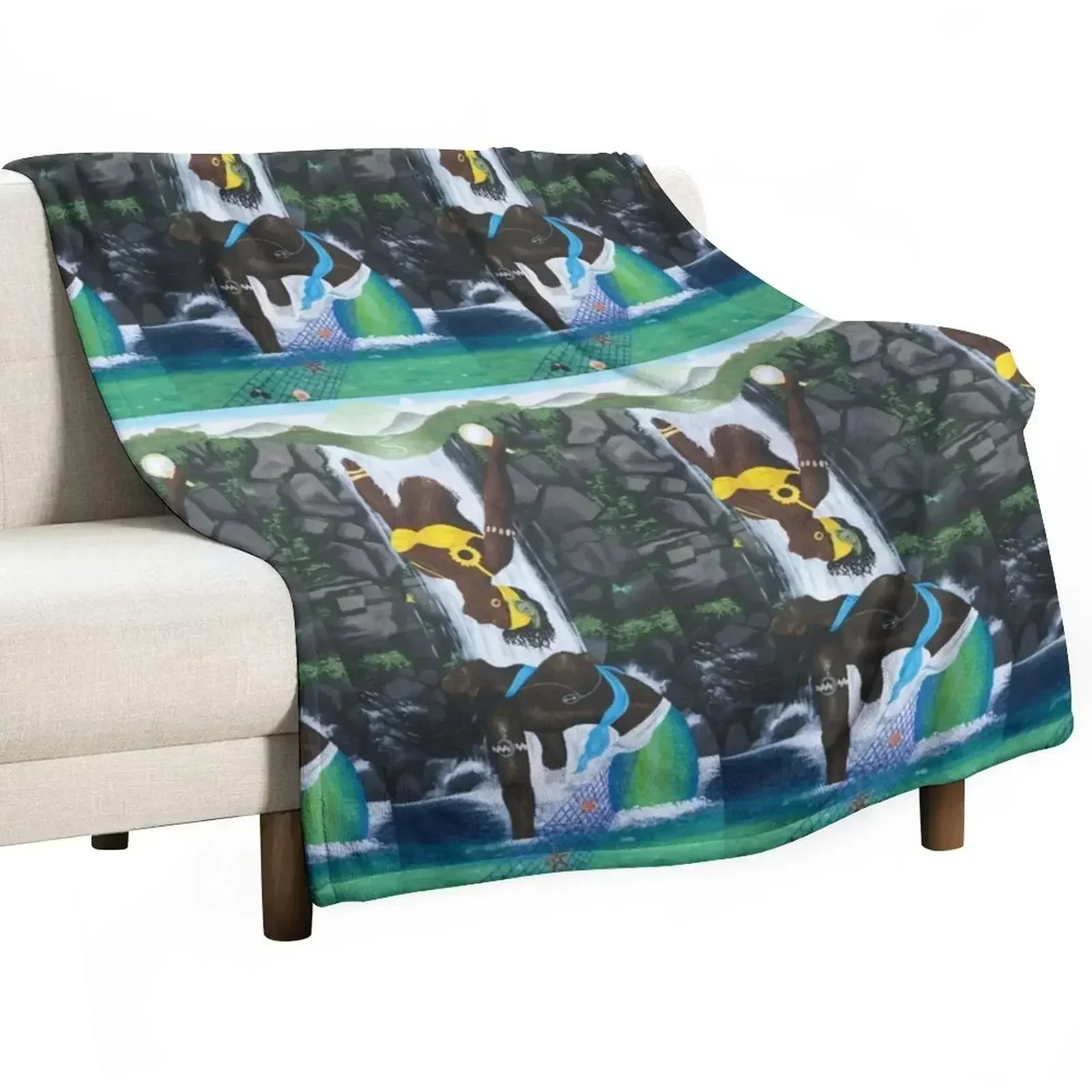 

Oshun and Yemaya Throw Blanket Sofa Throw Thins Blankets