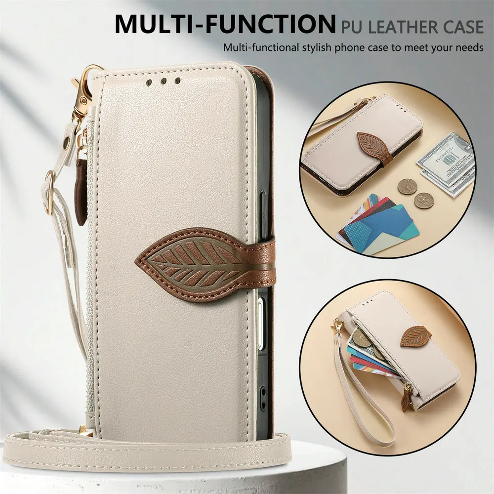 

1 + Nord5 5G флип-чехол через плечо на молнии, кожаный магнит, чехол для OnePlus Nord 5, кошелек Funda One Plus Nord CE 5, роскошный чехол