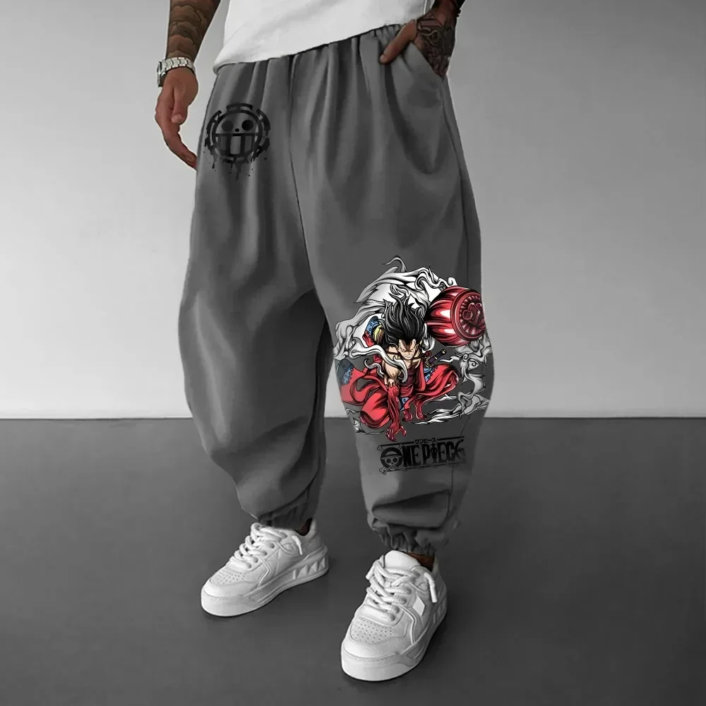 원피스 남성용 바지 바지 스웨트팬츠 로로노아 조로 애니메이션 봄, 가을 뉴 펑크 베이직 하라주쿠 조깅 팬츠 겨울