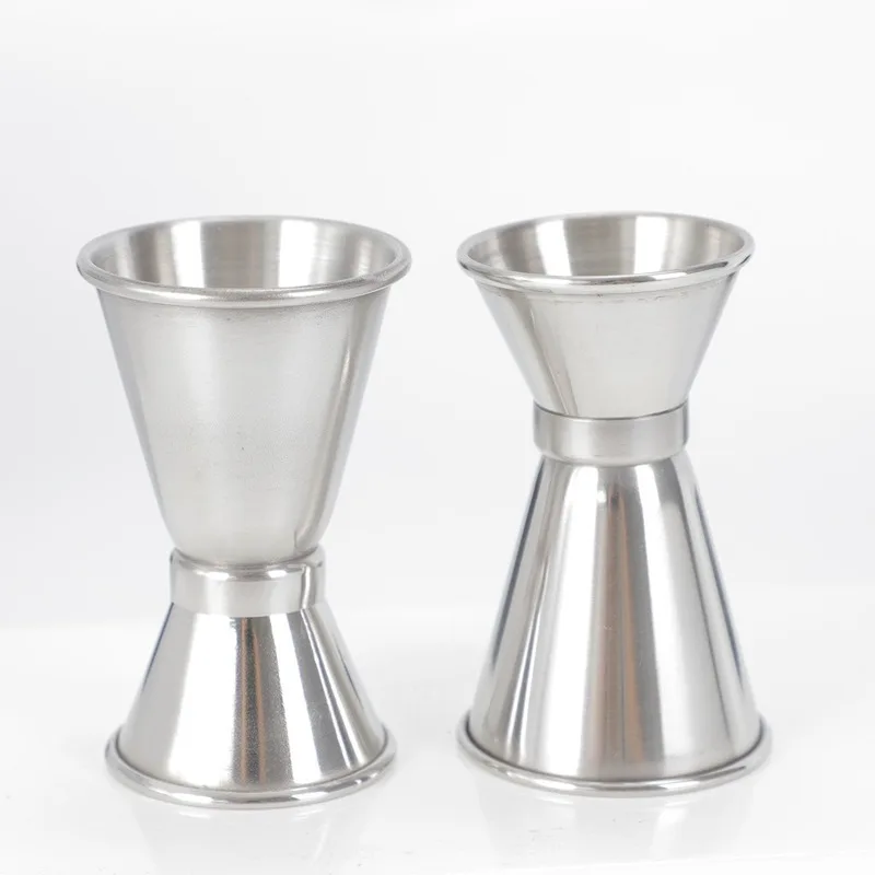 1PCS 15/30 Ml Double-headed Stainless Steel Crimping Cup Metal Ounce Cocktail Glass Metal Measuring Cups