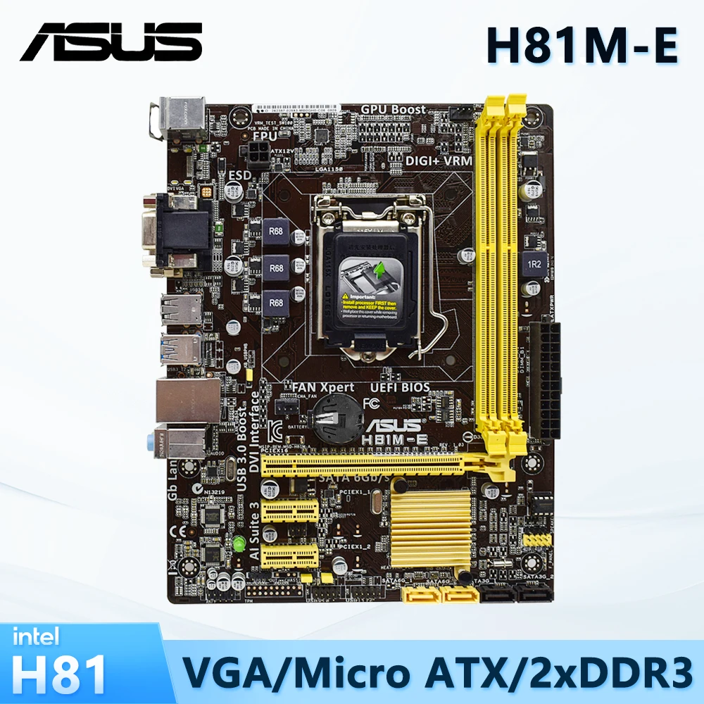 ASUS H81M-E Motherboard LGA 1150 DDR3 16GB intel H81 Micro ATX support 4130 4330 4360 4460 4570 4670 4770 4790 cpu