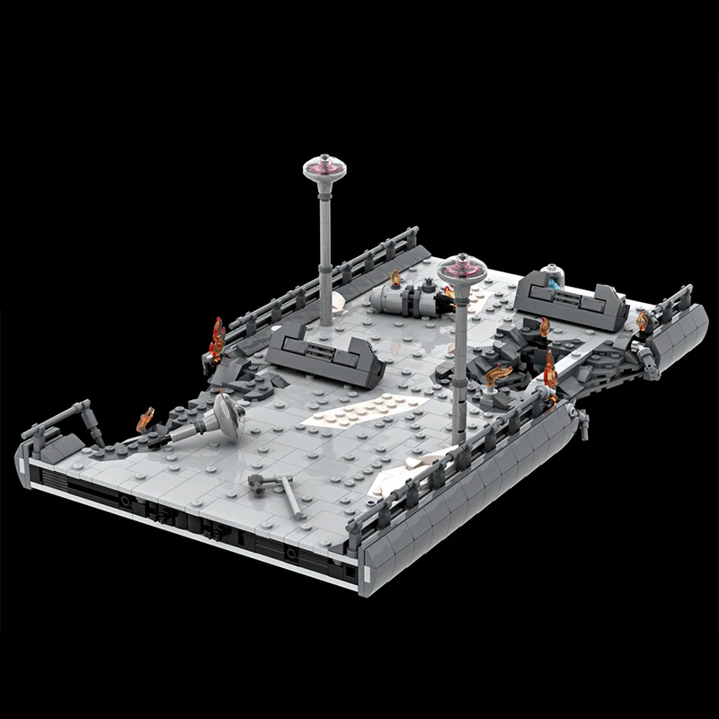 Star Movies Modello MOC Mattoni da costruzione Ponti abbandonati dopo la guerra Tecnologia modulare Regalo Vacanza Assemblare Giocattolo per bambini Vestito