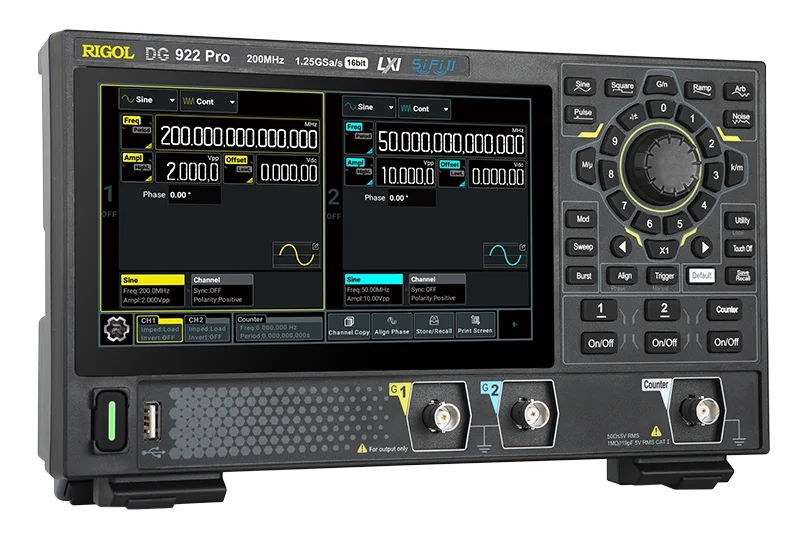 Rigol DG902 DG912Pro DG922 Pro DG952 - Two Channel, 50 MHz Function / Arbitrary Waveform Generator 4.3\