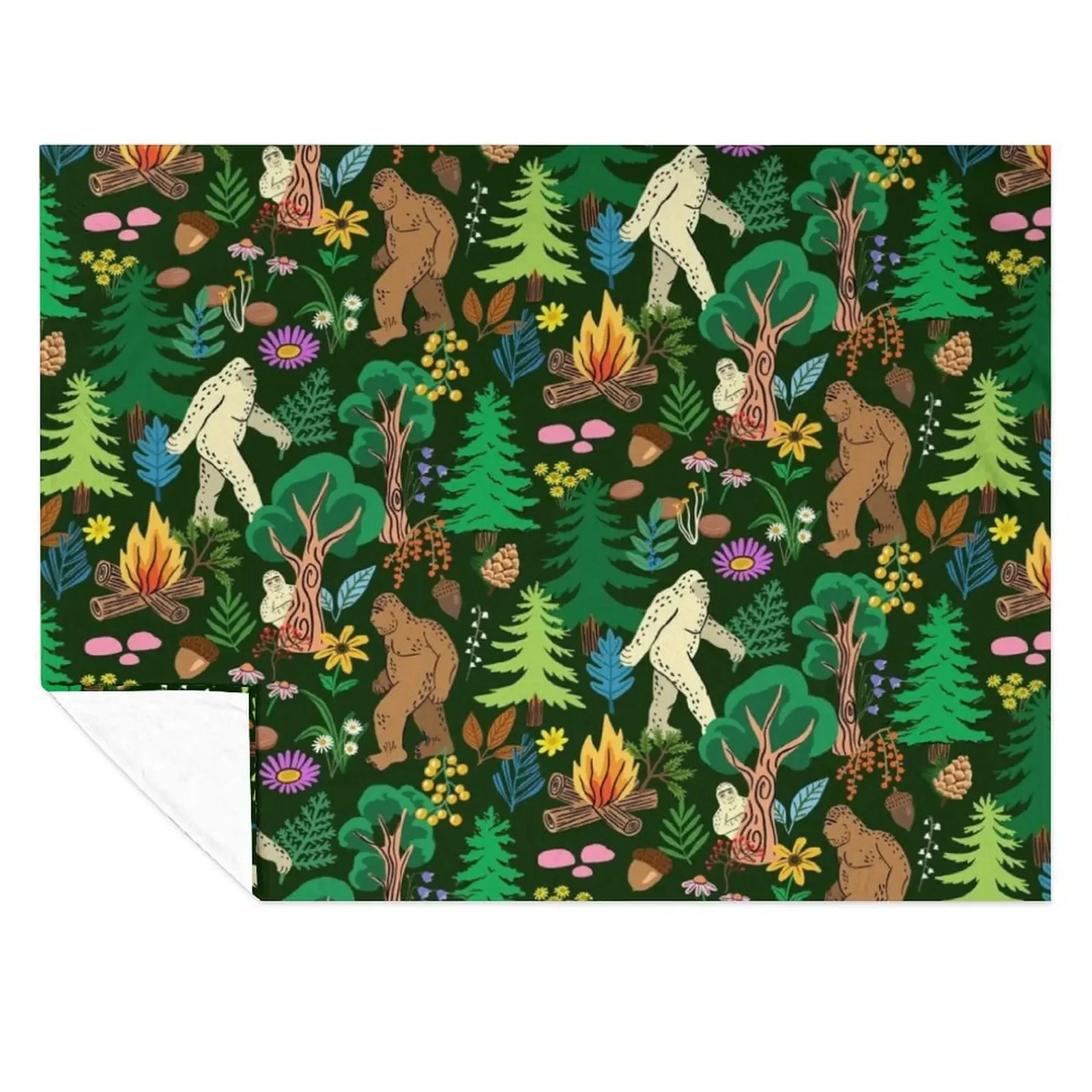 

The Forest Dwellers Throw Blanket Flannel Fabric Stuffeds Camping Decorative Sofa Blankets