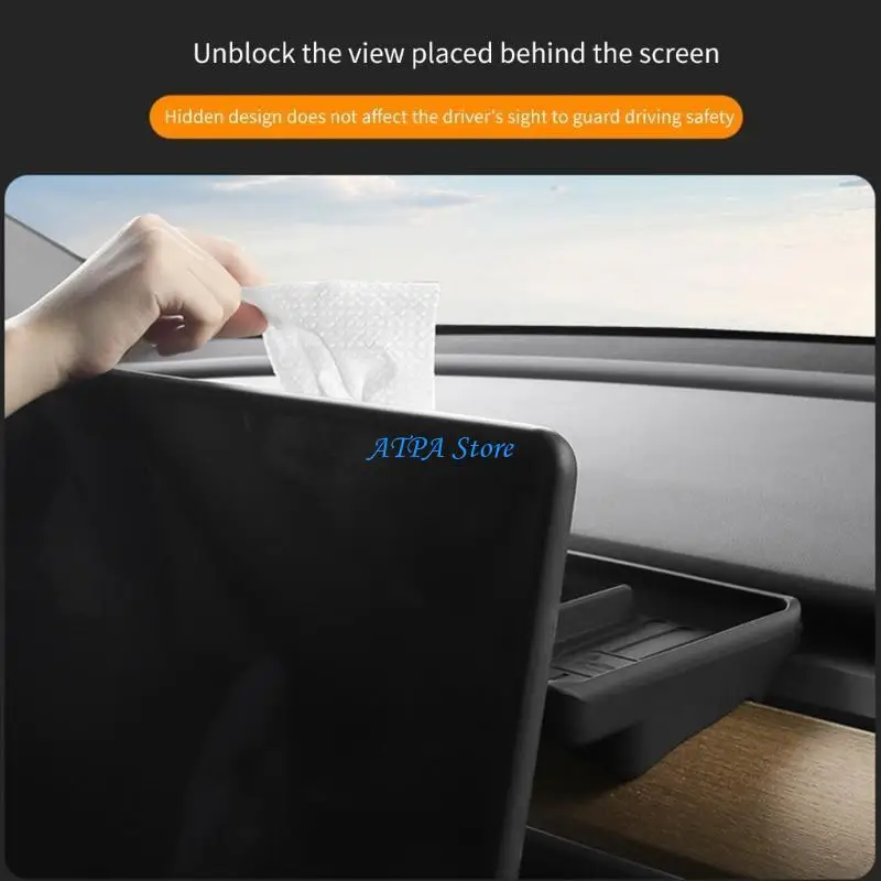 

U13C Dashboard Storage Box For Navigation Screen Rear Tissue Storage Tray