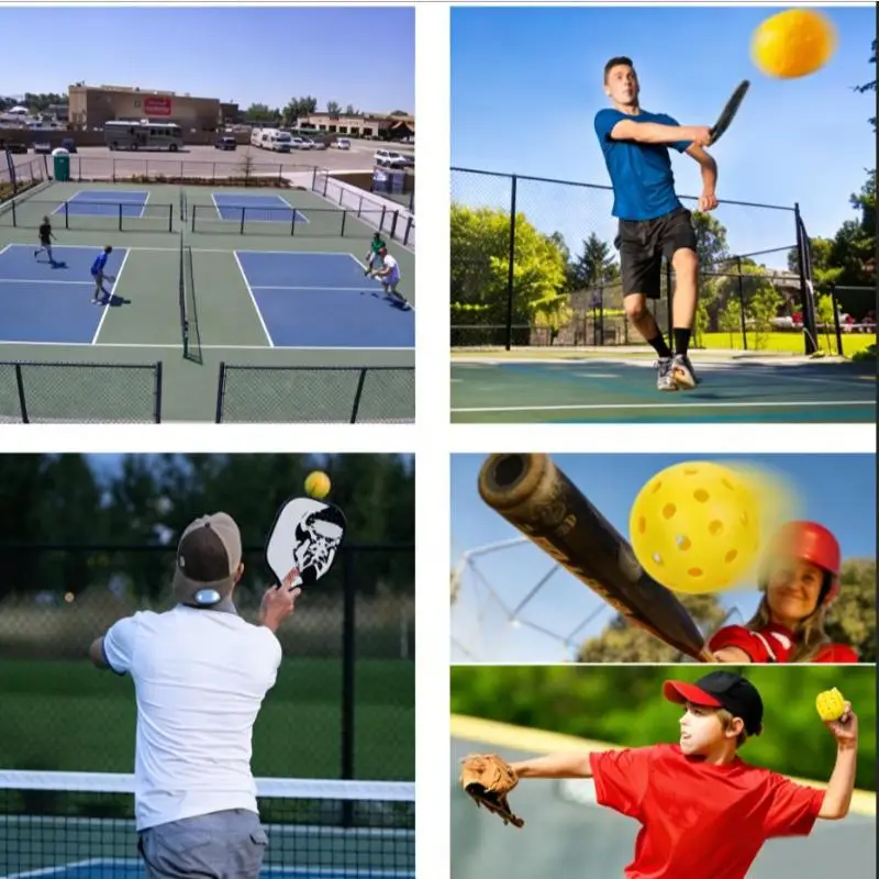●6/12Pcs Pickleball 74MM Durable 40 Holes Outdoor Pickleballs Outdoor For Competition Pickleball Packs Of Pickleballs