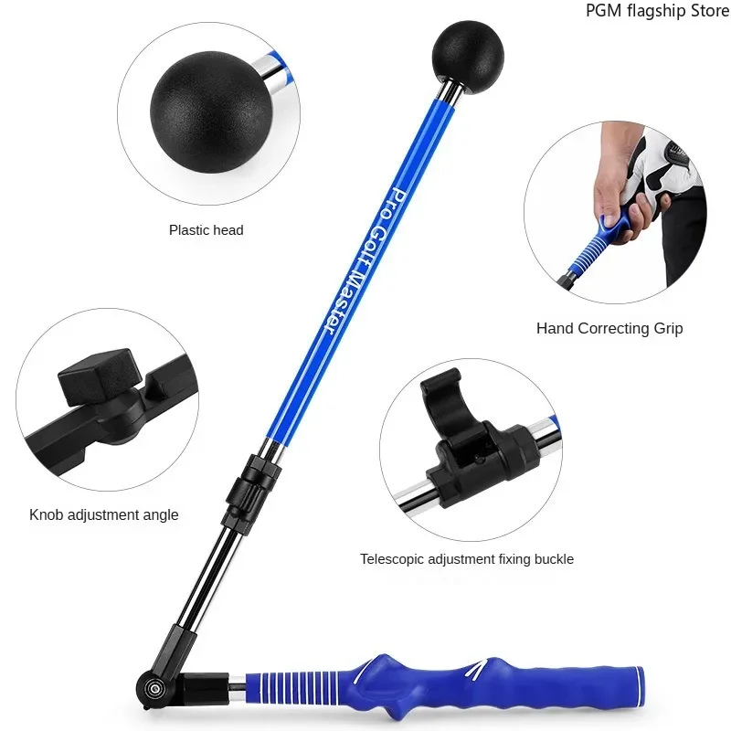 PGM Golf Folding Swing Correction Exerciser Adjustable Length Angle Beginner Trainer HGB023