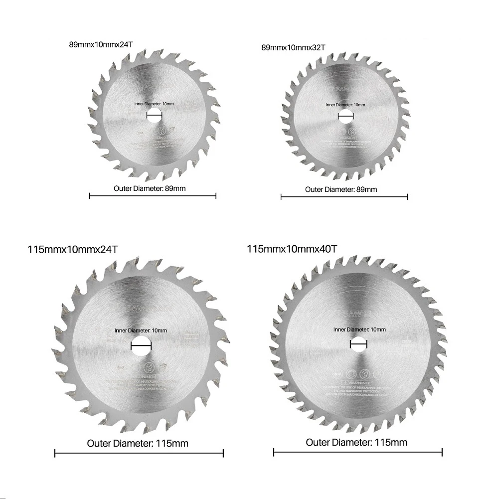 Circular Saw Blade Accessories Power Tools TCT Saw Disc Wood Soft 10mm 24T 89mm/115mm Carbide Circular Saw Blade