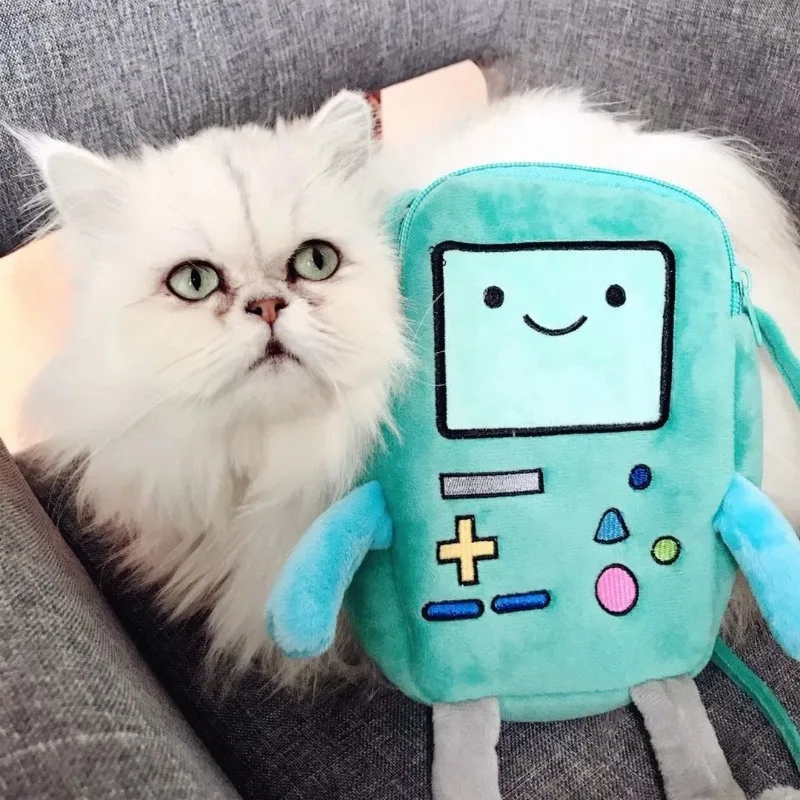 Modna pluszowa torba crossbody z motywem anime, idealna na podróże i przygodę, z kreskówkową lalką, na telefon komórkowy i jako portmonetka.