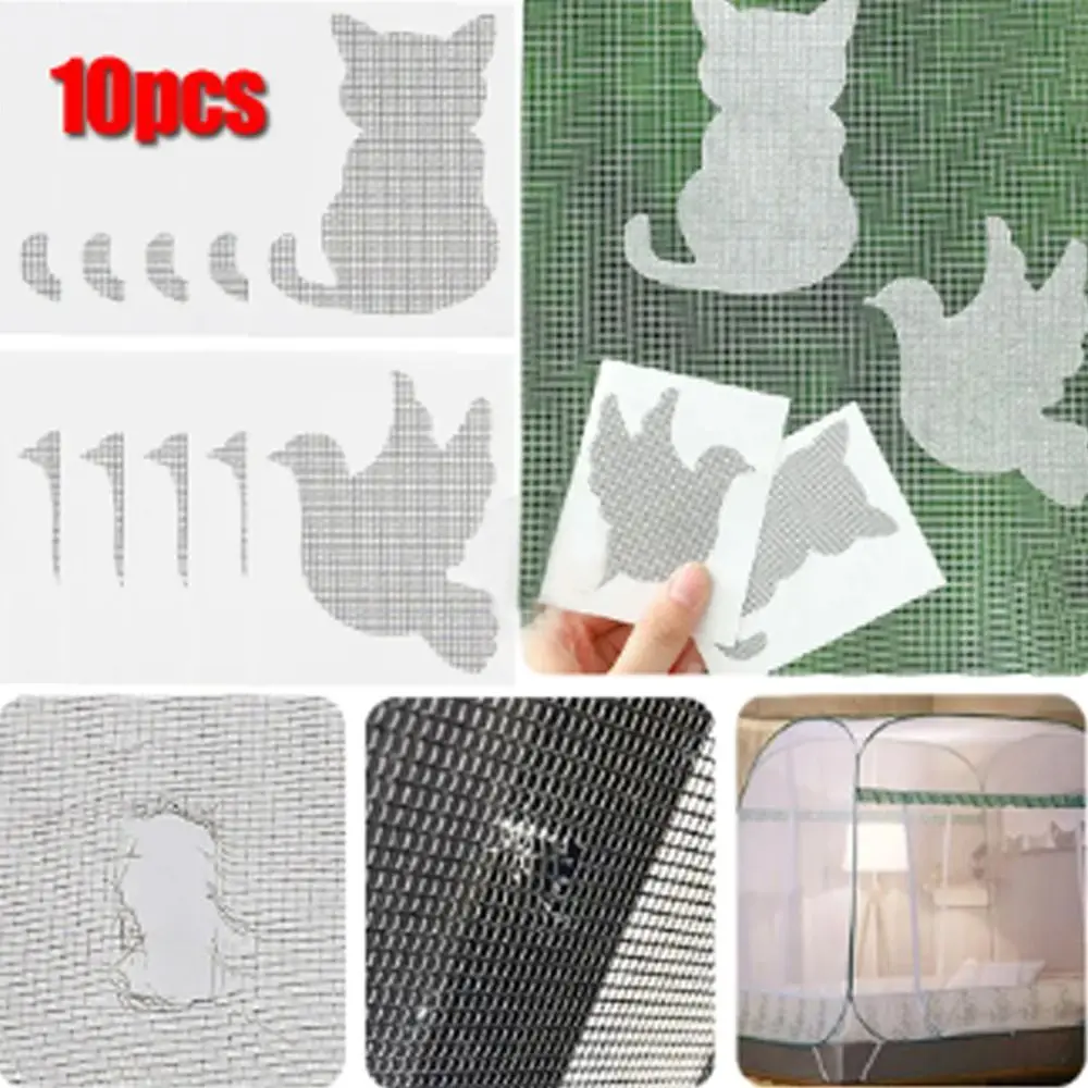 Polyurethane Mesh Mesh Repair Patch Cat Shape Self-adhesive Screen Repair Tape for Repairing Doors and Window Gauze Waterproof