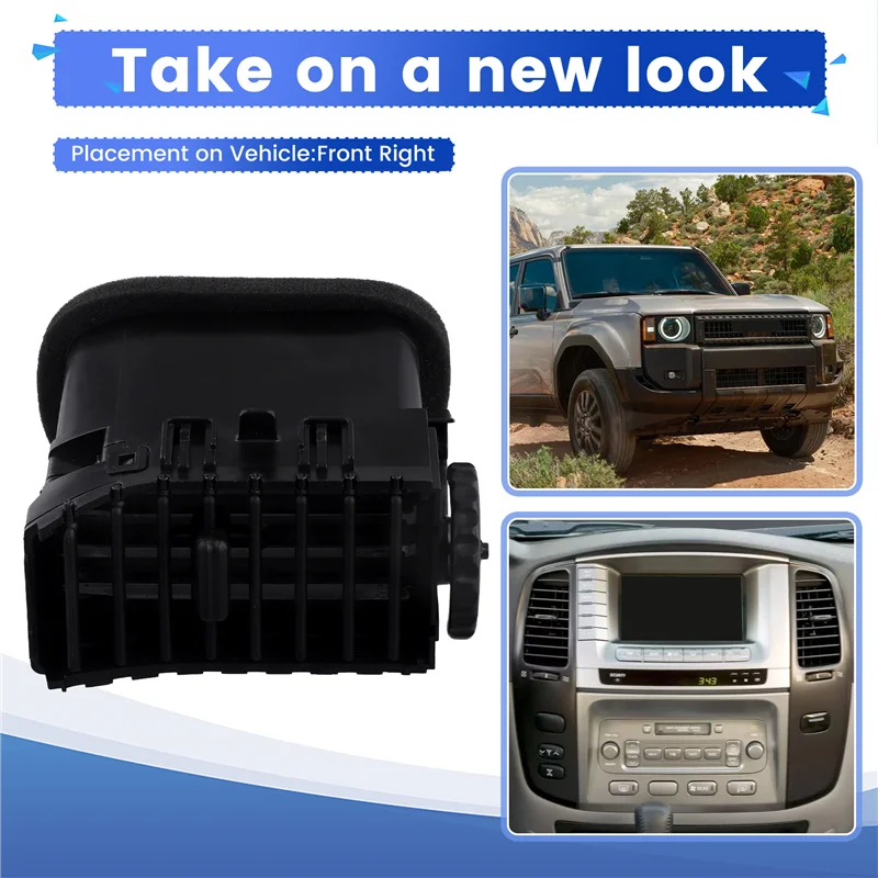 AY03-автомобильный регистра приборной панели 55670-60130 для Toyota Land Cruiser 1998-2007 Lexus LX470, розетка кондиционера на приборной панели