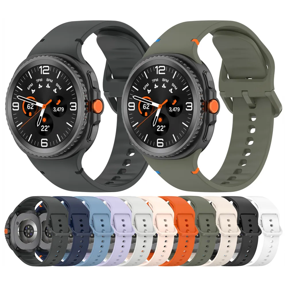 Pulseira de silicone para Samsung Galaxy Watch 8 pulseira esportiva acessórios