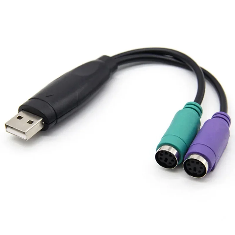USB Male To 6Pin PS2 for PS/2 Female Extension Cable Y Splitter Adapter Connector Conversion Cable for Keyboard Mouse Scanner