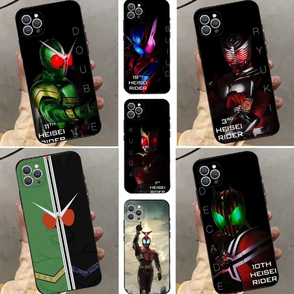 K-Kamen Rider  Phone Case For iPhone 15,14,13,12,11,Plus,Pro Max,XS,X,XR,SE,Mini,8,7 Soft Silicone Black Cover