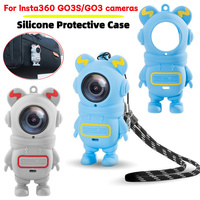 Silicone Protective Cover For Insta360 Go3/ Go 3S Camera Accessories Full Protector Case Scratch-proof Lens Cap Sleeve Anti-Drop