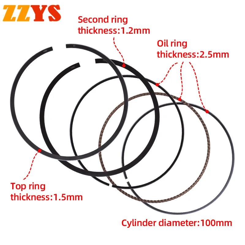 

100mm Motorcycle Piston Ring For Bombardier Seadoo GTX300 LIMITED 2021 GTX 300 2016-2024 2018 2019 2020 2022 2023 OEM 420890385