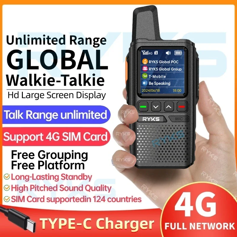 Walkie Talkie Radio jaringan 4G LTE, Walkie Talkie Kota Amatir seluler Ham anti gangguan