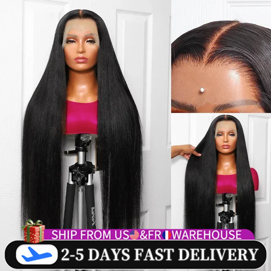 

Hd Lace Frontal Wig 13x6 Lace Front Wig Human Hair 30Inch Bone Straight Transparent Lace Human Hair Wigs HD Lace 4x4 Closure Wig