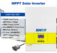 Pure Sine Wave inverter with wifi MPPT 100A Charger 220VAC 48VDC  5.6KW Parallel Soalr Inverter PV input 500Vdc 5500W Power