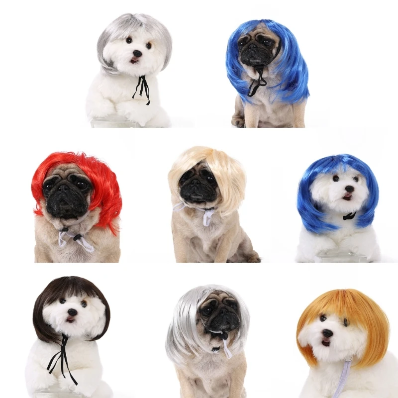 Fashion Pet Headpiece Eye-catching Look Wigs for Dress Christmas