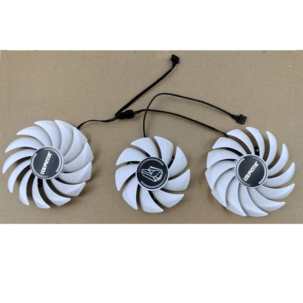 New GPU Fan 4PIN 75MM 85MM for Colorful Geforce RTX 3080 3070 3060 Ti iGame Ultra OC White RTX3080 RTX3070 Graphics Card Fan