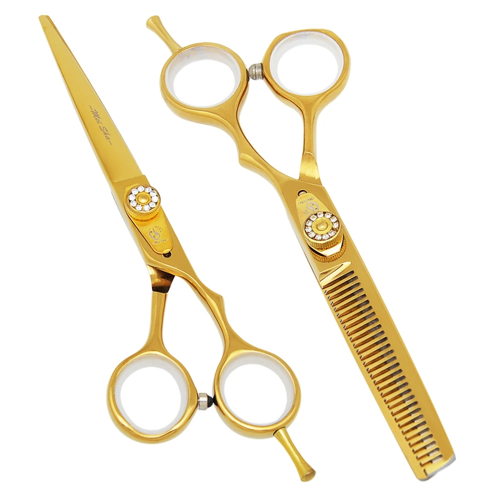 

Парикмахерские ножницы для стрижки и филировки волос 5.5-6.0 дюймов, с одним зубцом, из стали JP440C, модель A0068A