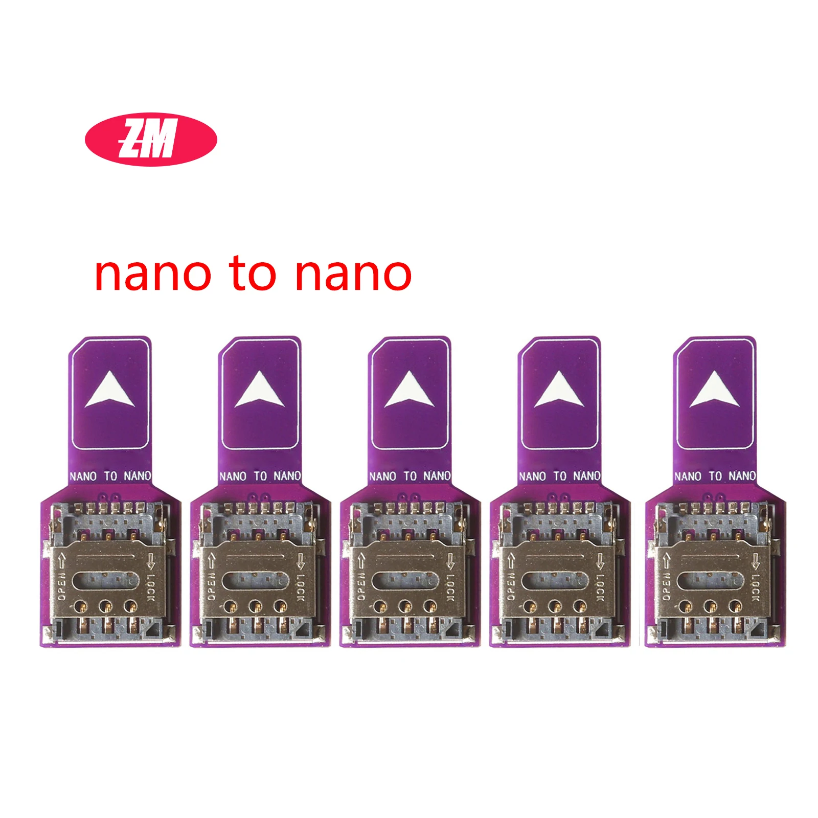 Nano SIM Card to Mini SIM Card Adapter Expander Test Board PCB Board SIM Card Reader Quick Conversion Card Male to Female 5pcs