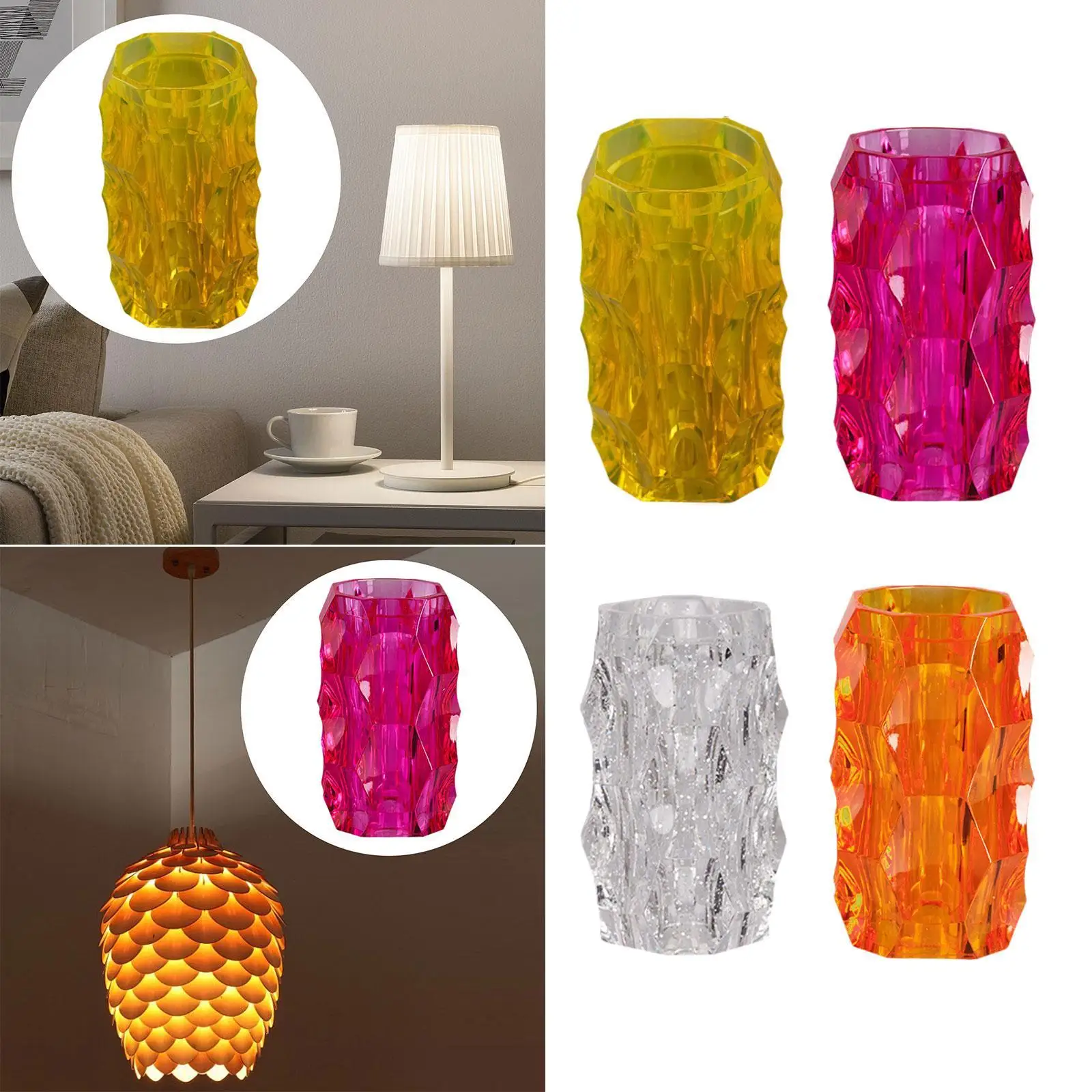 Atmosphere Lampshade Light Cover Portable Led Lights Shade Decorative for Camping Bedroom Porch Living Room Outdoor Activities