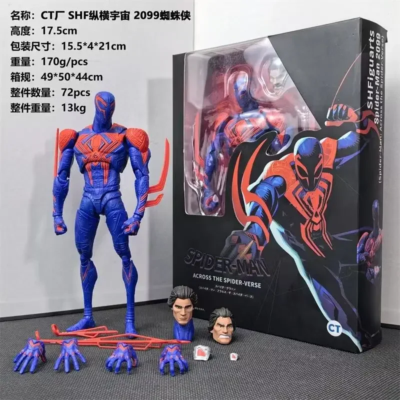 Spiderman 2099 Ct Action Figure Across The Universe S.H.Figuarts Miguel O'Hara Spiderman Shf Beeldje Speelgoed Twee Hoofden Gift