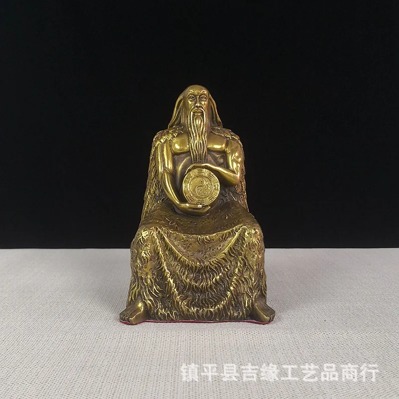 

Fuxi Statue Ornament Tai Chi Mirror Craft Home Store Decoration Bronze Bagua Master Wholesale