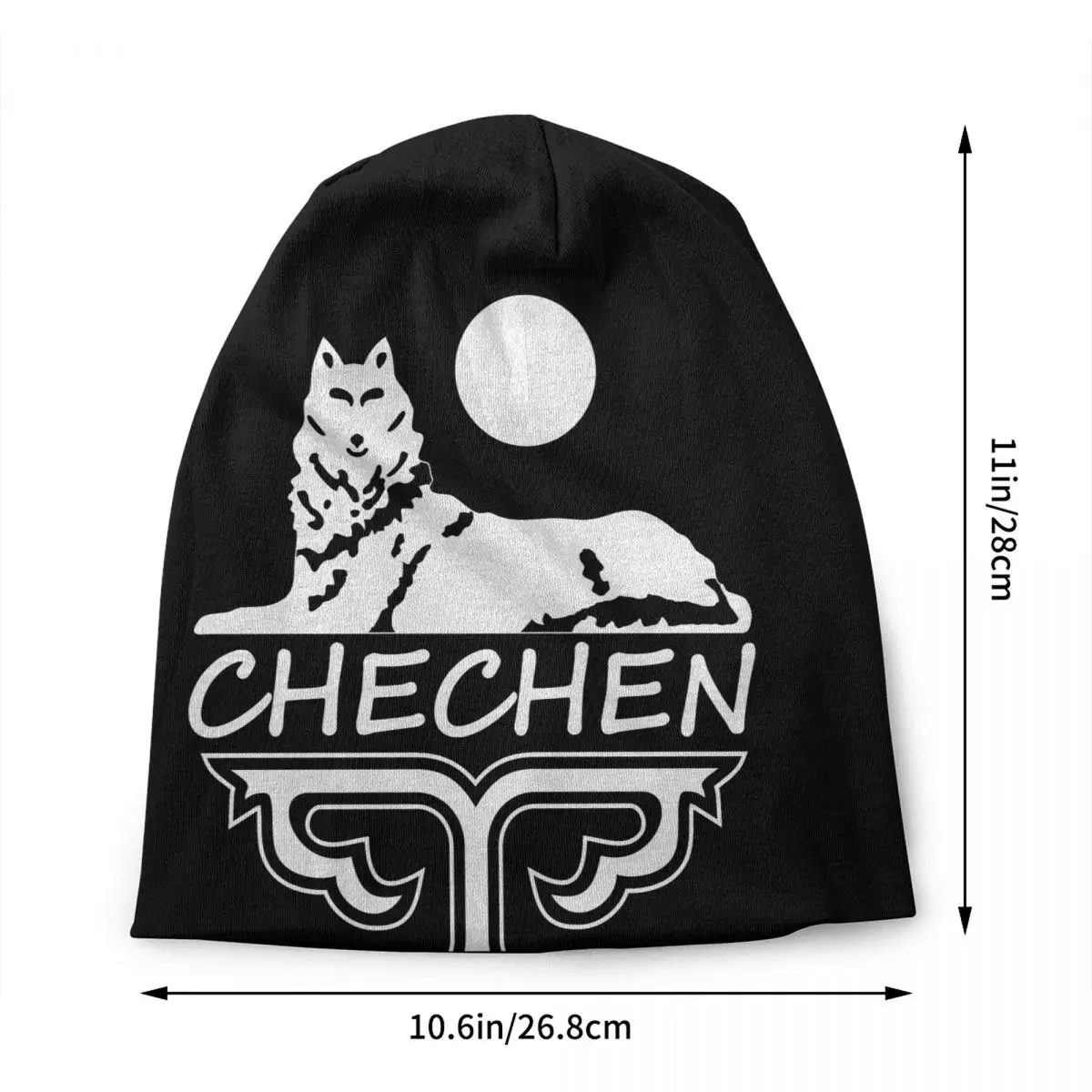 Custom Chechen Borz Bonnet Hat Knitted Hats Men Women Hip Hop Unisex Flag Of Chechnya Winter Warm Skullies Beanies Caps