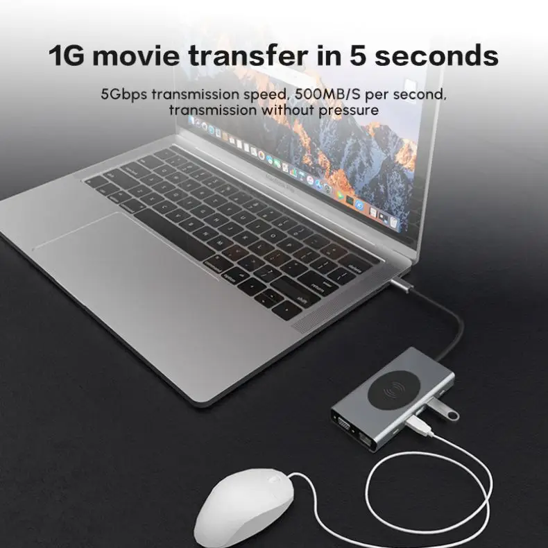 13 in 1 USB C Hub Multiport Adapter HD-MI Adapter USB C Docking Station with 4K HD-MI Laptop Dock