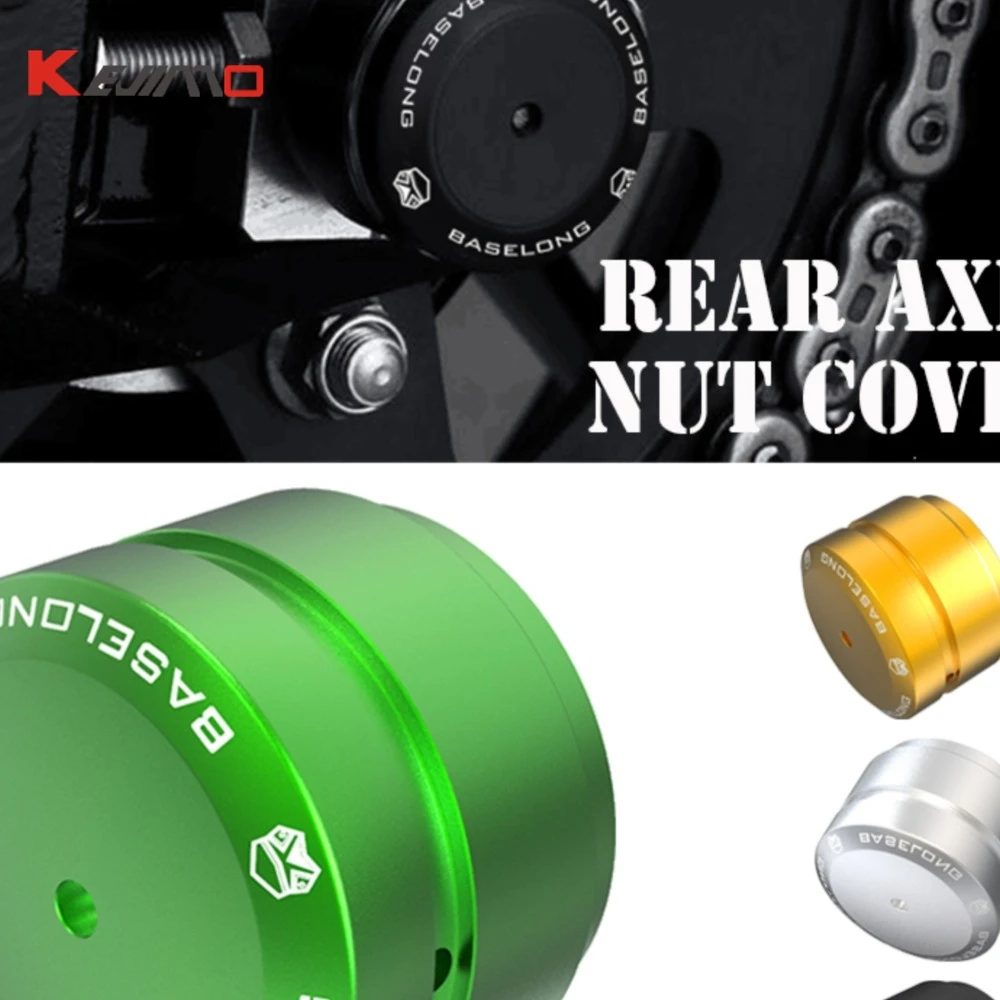 Z900RS For Kawasaki Z900RS CAFE Rear Axle Sliders Z 900 RS Axle Cap ZR900 2018-2024 Rear Axle Nut Cover Swingarm Nut Protectors