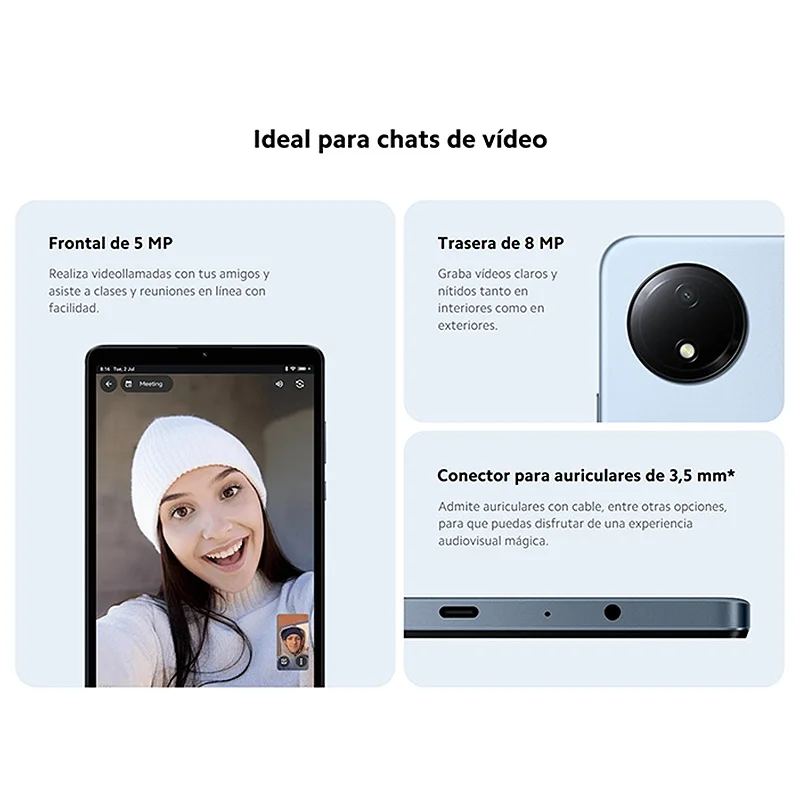 Xiaomi Redmi Pad SE 8.7 Tableta，MediaTek Helio G85， 8,7 pulgadas, pequeña y portátil，90 Hz，Cámara 8 MP，6650 mAh