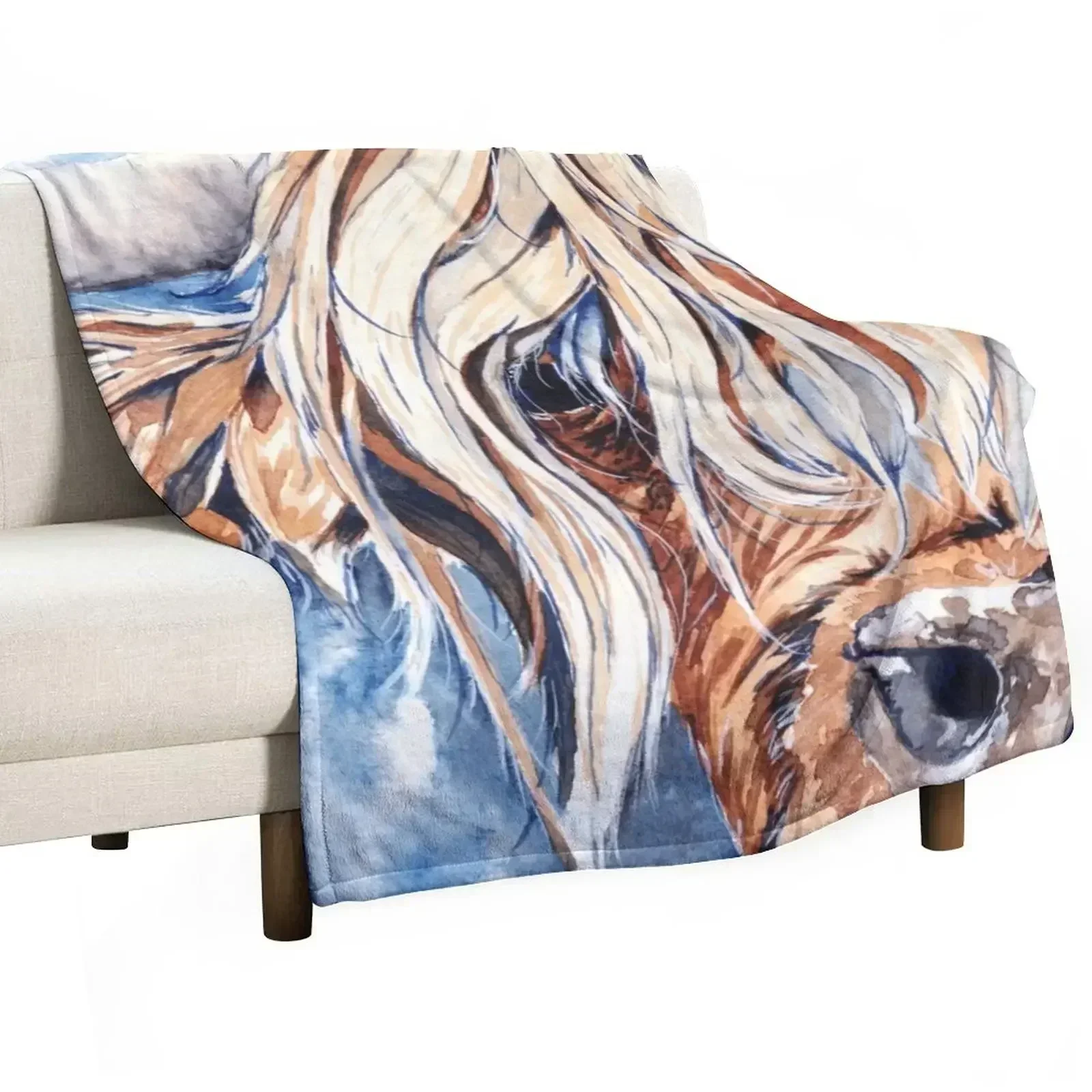 Highland Cow Throw Blanket Lightweight Warm Blanket for Travel Camping
