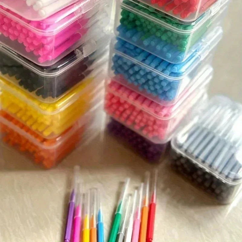 50-Pack Soft Nylon Interdental Brushes with Push-Pull Handle for Gentle Gum Care And Thorough Teeth Cleaning Oral Hygiene