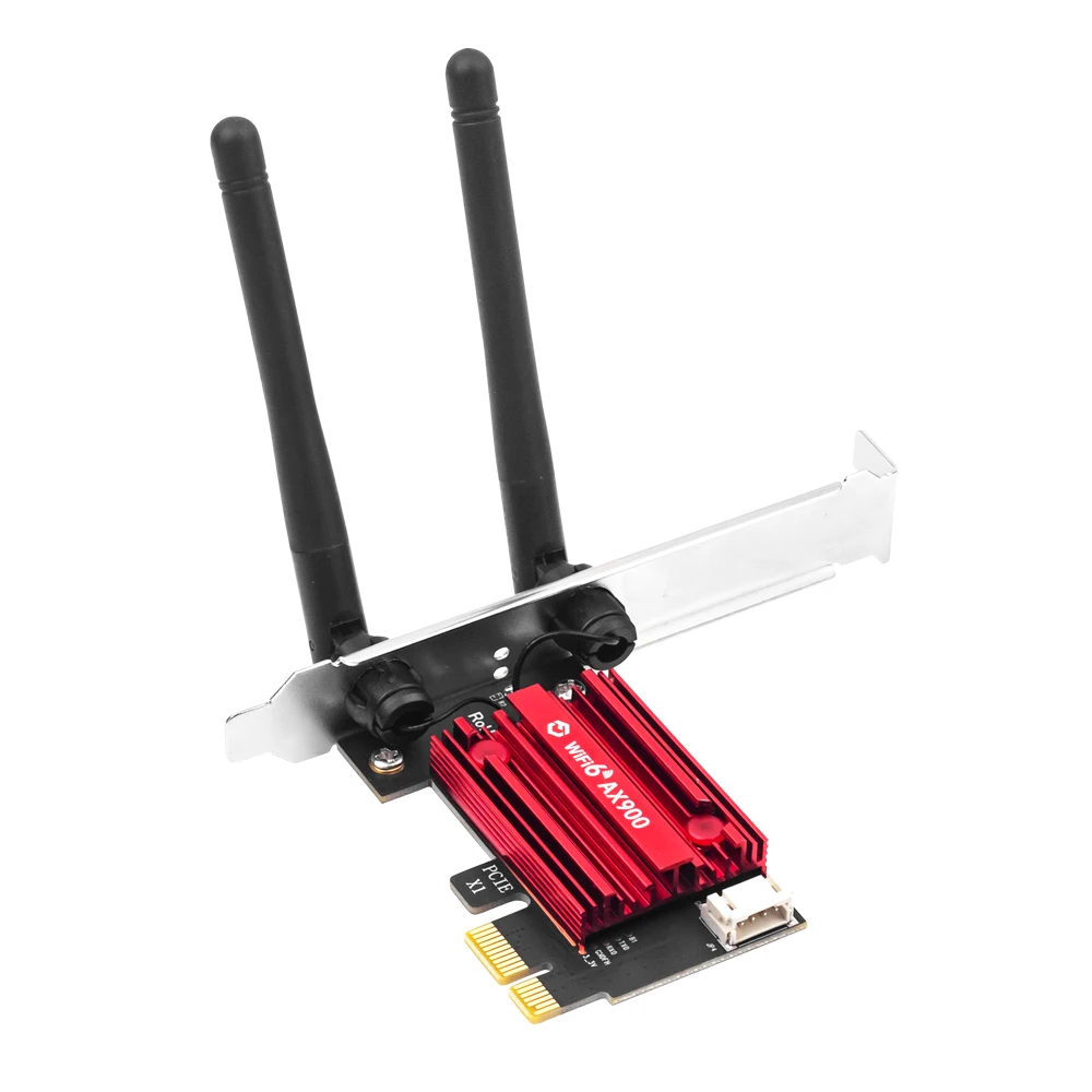 Karta sieciowa WiFi 6 PCIe X1 Dual-Band Wireless 2.4G/5GHz 5.4 Wi-Fi6 Bluetooth High Speed Antennas dla komputerów stacjonarnych z systemem Windows 10/11 — zdjęcie produktu 7