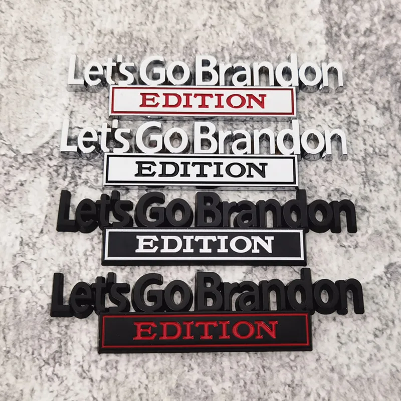 

Cross-border best-selling lets go brandon metal car logo EDITION car body stickers tail logo metal car stickers