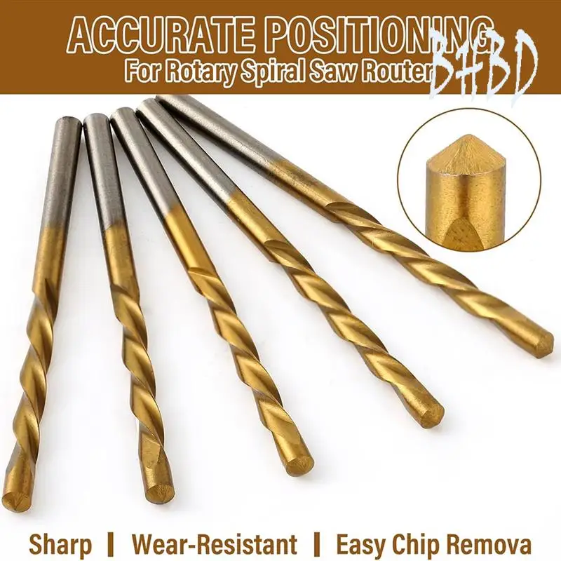 

BHBD-50 Pieces Drywall Pilot Point Cutting Drill Bits 1/8 Inch Diameter Drywall Drill Bits Drywall Tools For Spiral Saw