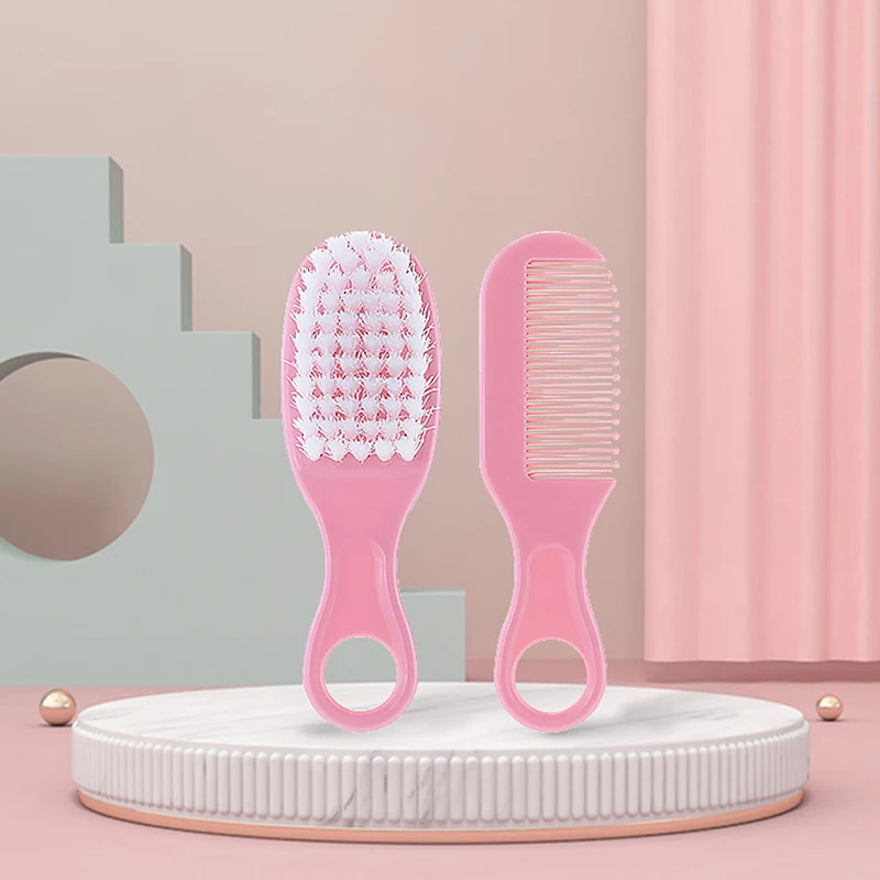 Baby Comb Baby Hair Removal Brush Massage Newborn Bath Shampoo Soft Brush Set