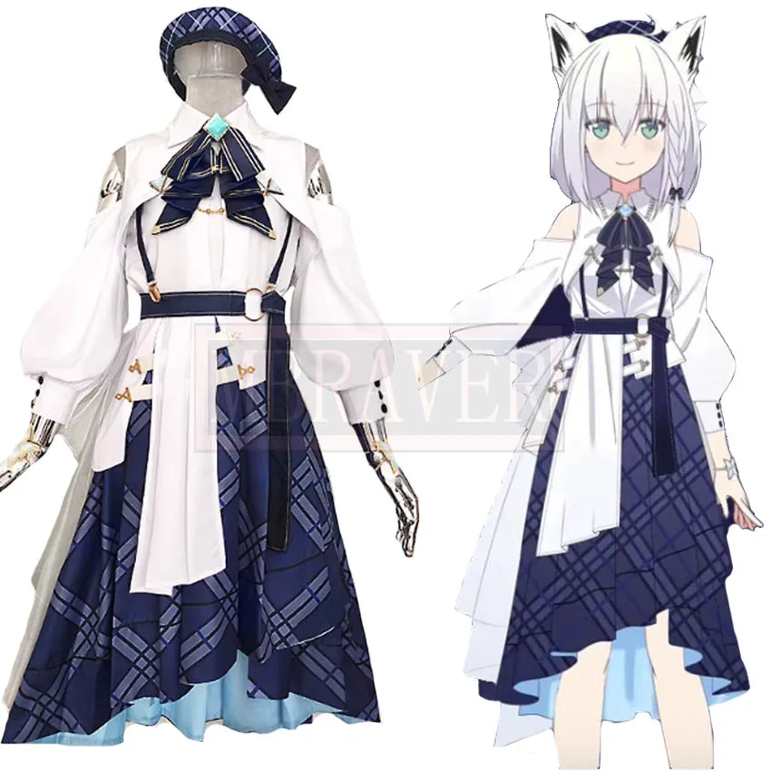 

Youtuber VTuber Hololive Blue Journey Uniform Cosplay Costume Party Christmas Halloween Custom Made Any Size