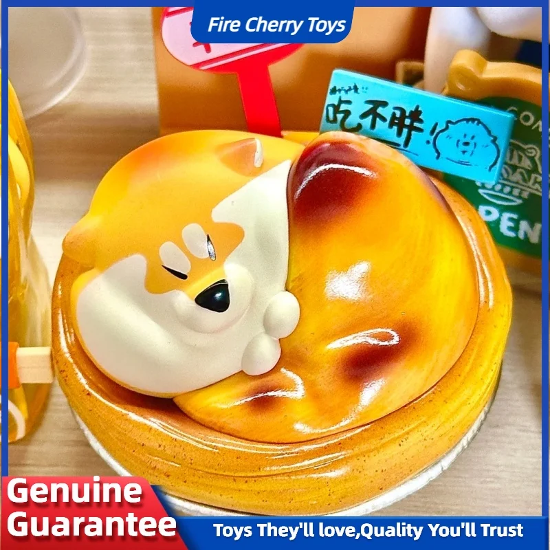 Originele Achai Shiba Inu Blind Box Figuur Cosplay Food Series Mystery Box Collection Model Doll Guess Bag Toy Fun Gift Verjaardag