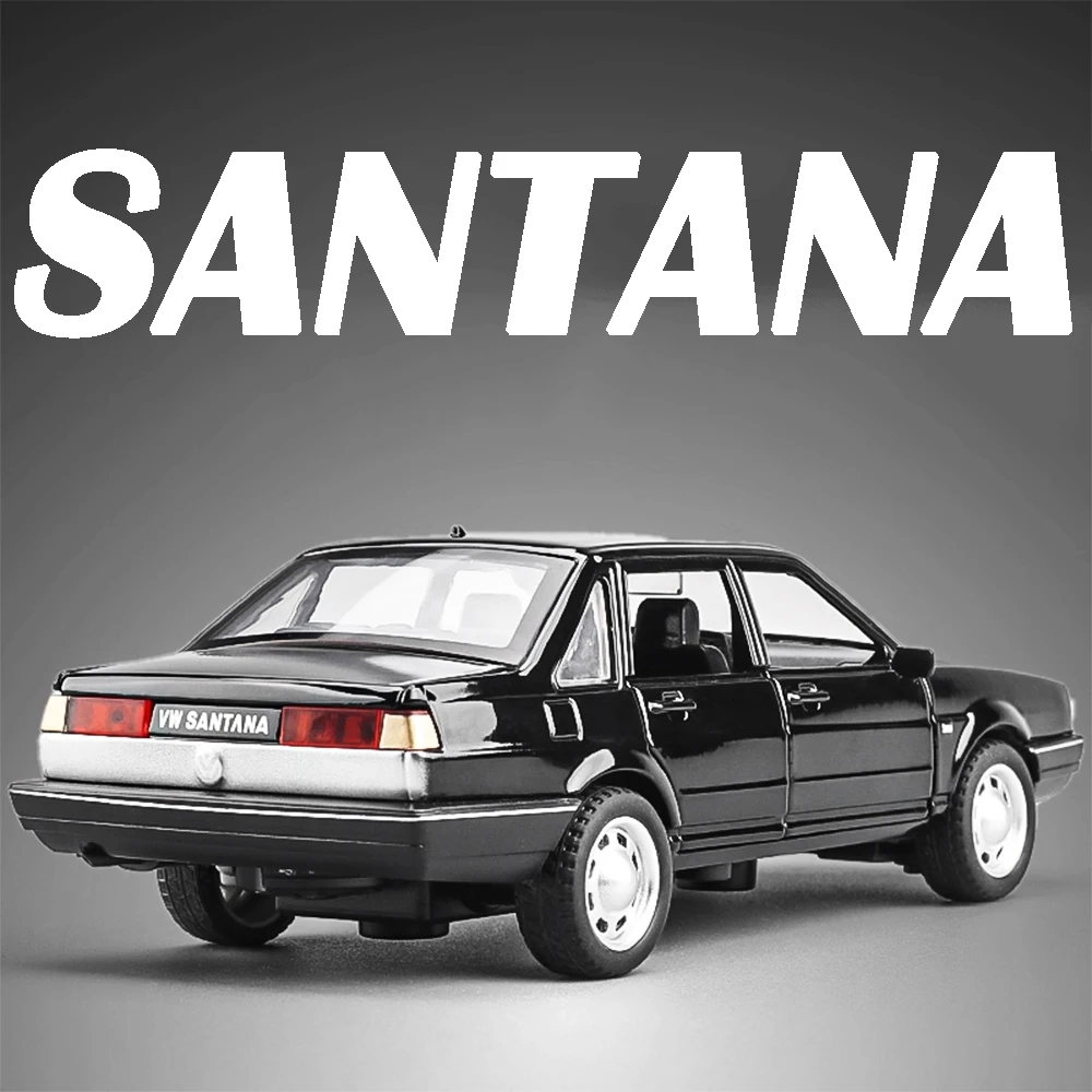 1:32 Santana CC modèle Miniature jouet voitures alliage moulé sous pression son lumière portes ouvert tirer vers l'absorption des chocs enfants jouets interactifs