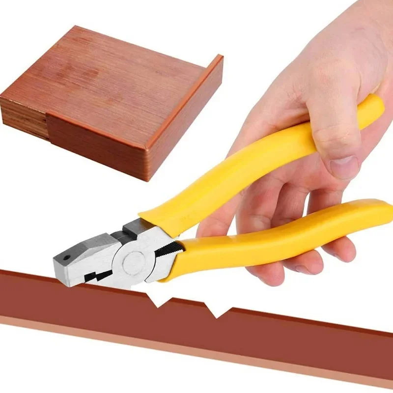 Aluminum Frame Folding Pincers V-Groove Notch Folding Scissors Pliers 90 Degrees V-Shaped Plucking of Woodworking