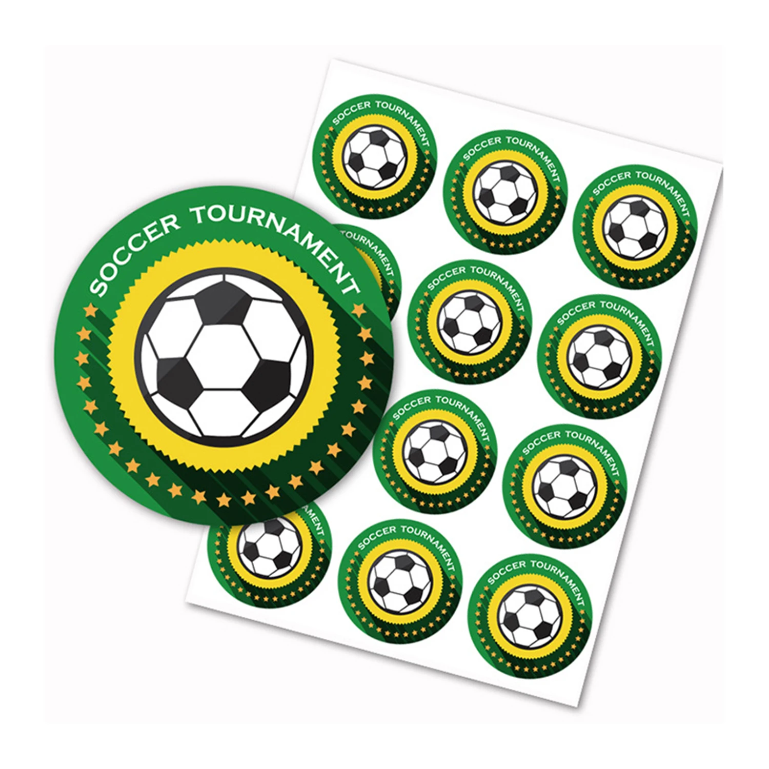 36pcs 3cm Football Sports Stickers Cartoon Boy's Football Sticker Single Party Football Club Football Theme Party Decoration