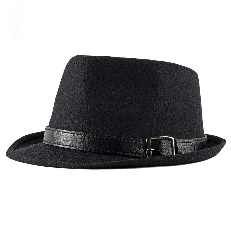 Spring and summer new men\'s jazz hat retro top hat women\'s simple light plate versatile gentleman\'s hat