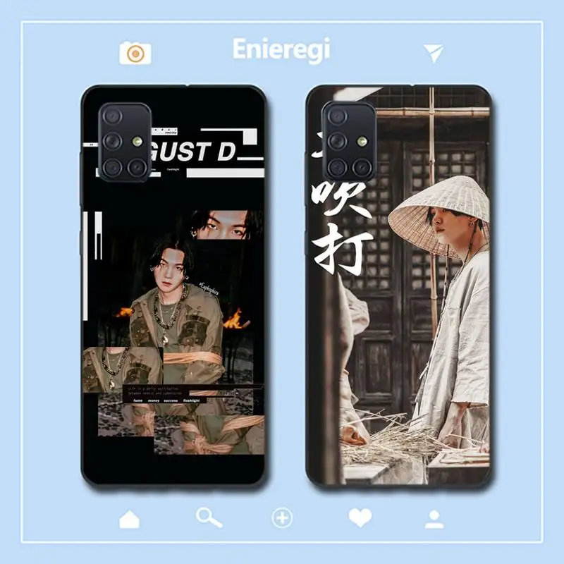 K-KPOP-P A-Agust D Phone Case for Samsung A51 01 50 71 21S 70 31 40 30 10 20 S E 11 91 A7 A8 2018