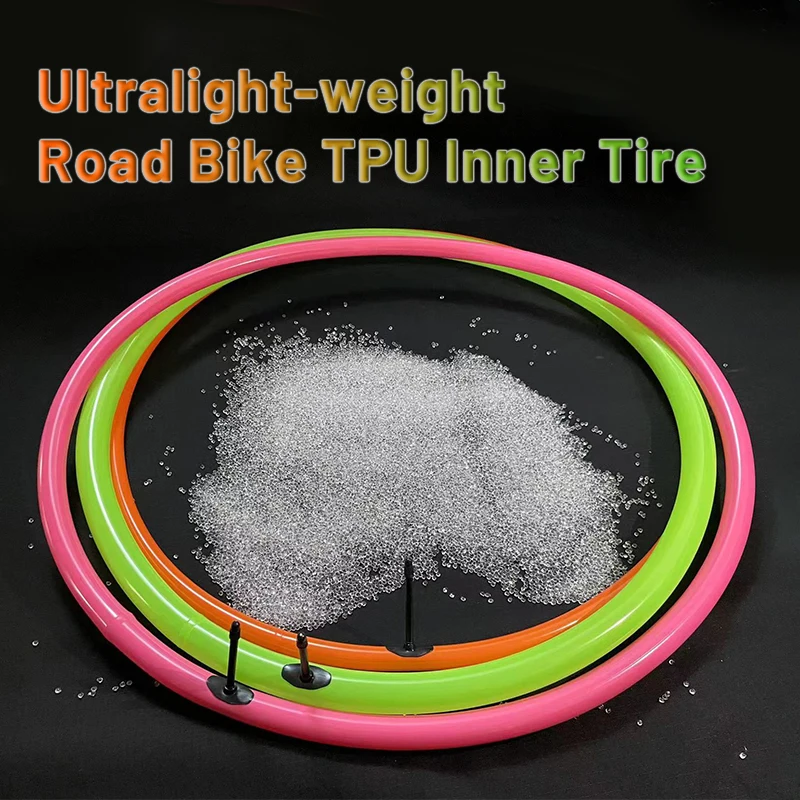 Ultralight Bike Inner Tube 700C 18 23 25 28 32 Road Bicycle TPU Tire 65mm Length French Valve Super Light Tube